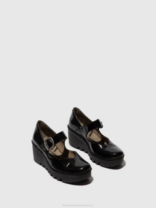 Buckle Shoes BAXE428 Fly London Women LUXOR BLACK 0JLR621