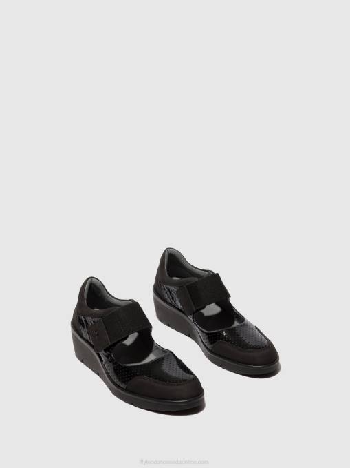 Velcro Shoes NAJE583 Fly London Women BLACK 0JLR624