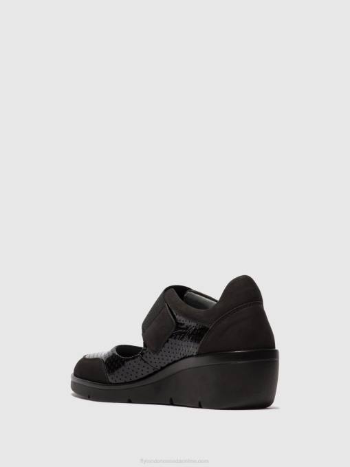 Velcro Shoes NAJE583 Fly London Women BLACK 0JLR624