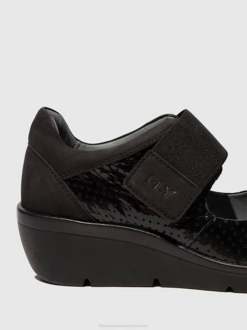Velcro Shoes NAJE583 Fly London Women BLACK 0JLR624