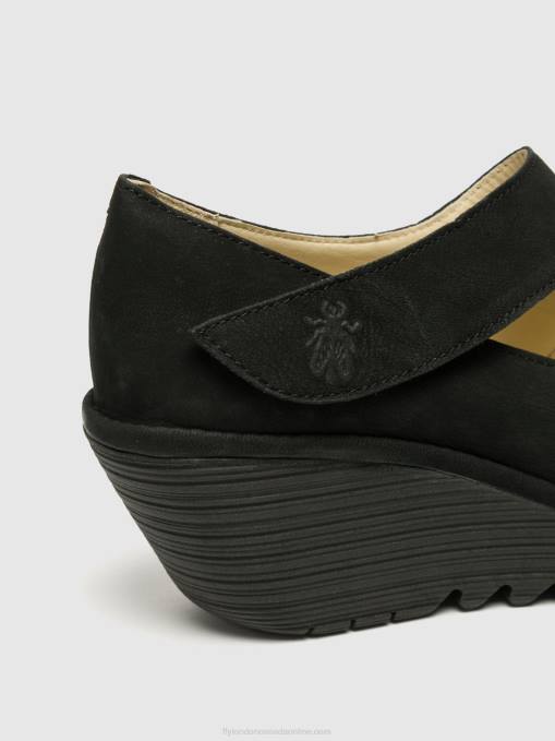 Wedge Shoes YASI682 Fly London Women BLACK 0JLR699