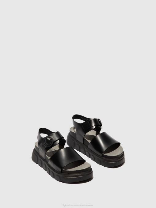 Ankle Strap Sandals CREE947 Fly London Women BLACK 0JLR506