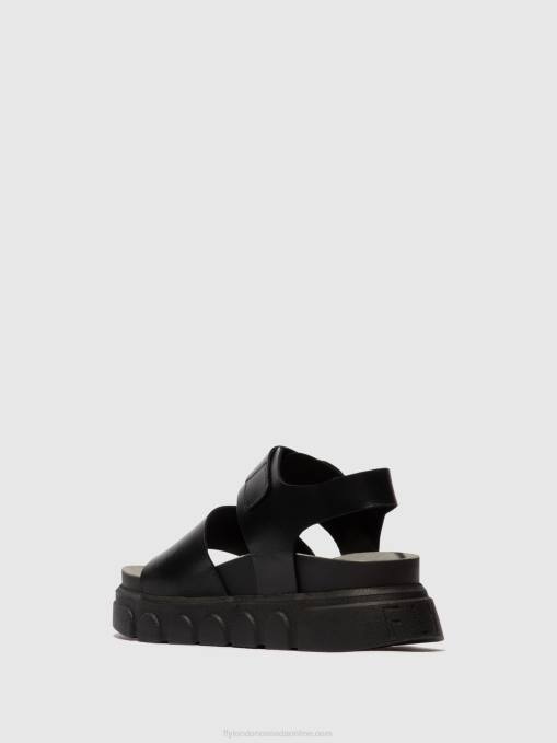 Ankle Strap Sandals CREE947 Fly London Women BLACK 0JLR506