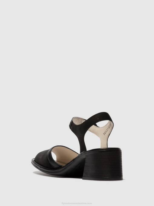 Ankle Strap Sandals LEAR374 Fly London Women BLACK 0JLR531