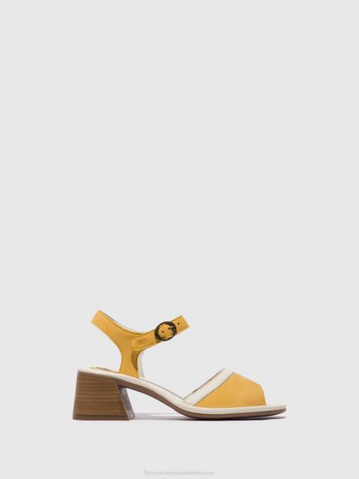Ankle Strap Sandals LEAR374 Fly London Women BUMBLEBEE/OFFWHITE 0JLR568