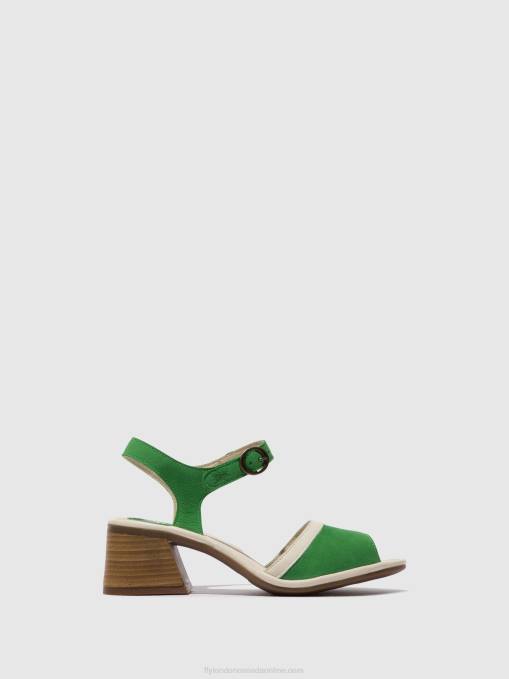 Ankle Strap Sandals LEAR374 Fly London Women LIGHT GREEN/OFFWHITE 0JLR569