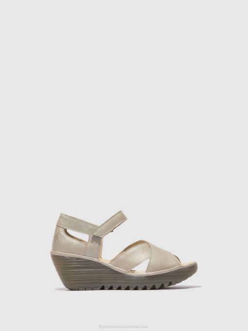 Ankle Strap Sandals YENT365 Fly London Women SILVER 0JLR565