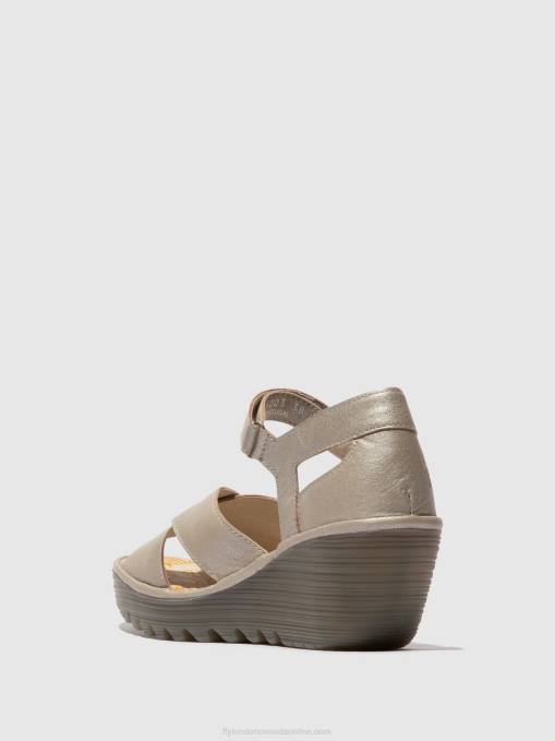 Ankle Strap Sandals YENT365 Fly London Women SILVER 0JLR565