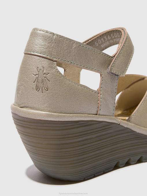 Ankle Strap Sandals YENT365 Fly London Women SILVER 0JLR565
