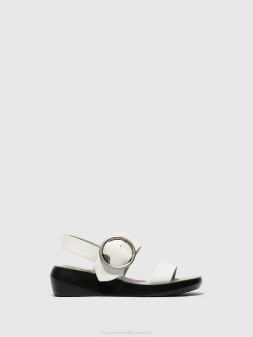 Buckle Sandals BANI739 Fly London Women BROOKLYN OFFWHITE 0JLR604