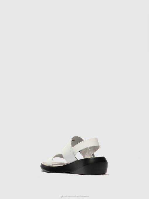 Buckle Sandals BANI739 Fly London Women BROOKLYN OFFWHITE 0JLR604