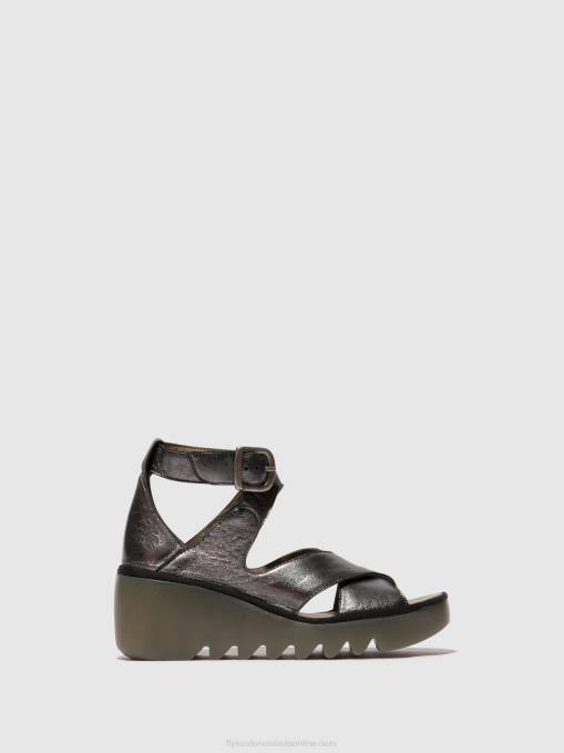 Buckle Sandals BYRE410 Fly London Women GRAPHITE 0JLR503