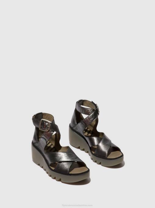 Buckle Sandals BYRE410 Fly London Women GRAPHITE 0JLR503