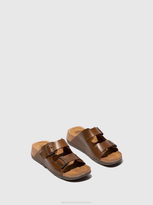 Buckle Sandals CAJA721 Fly London Women CAMEL 0JLR595