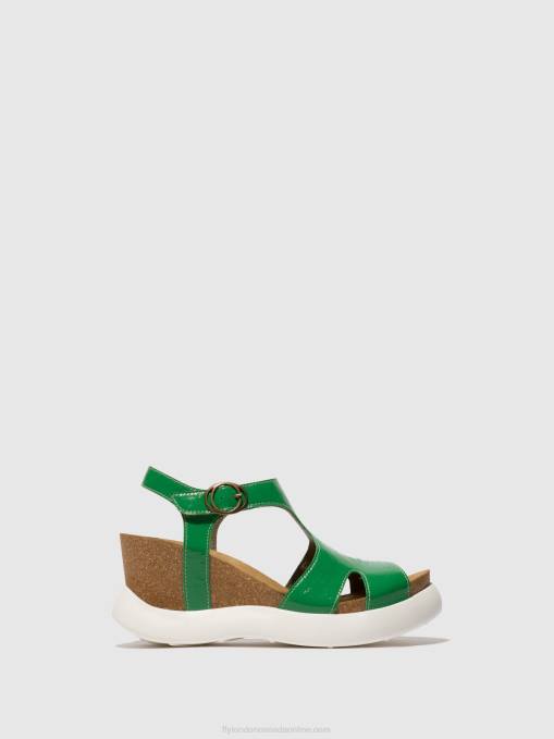 Buckle Sandals GOVA962 Fly London Women GREEN 0JLR502