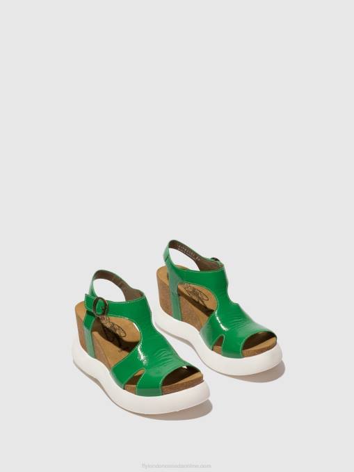 Buckle Sandals GOVA962 Fly London Women GREEN 0JLR502