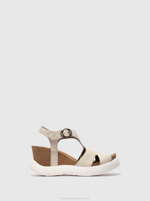 Buckle Sandals GOVA962 Fly London Women OFFWHITE 0JLR494