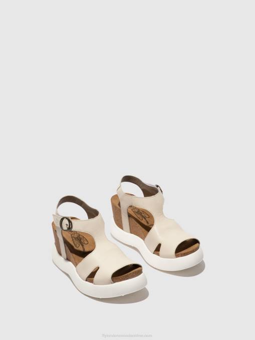 Buckle Sandals GOVA962 Fly London Women OFFWHITE 0JLR494