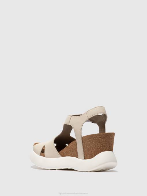 Buckle Sandals GOVA962 Fly London Women OFFWHITE 0JLR494