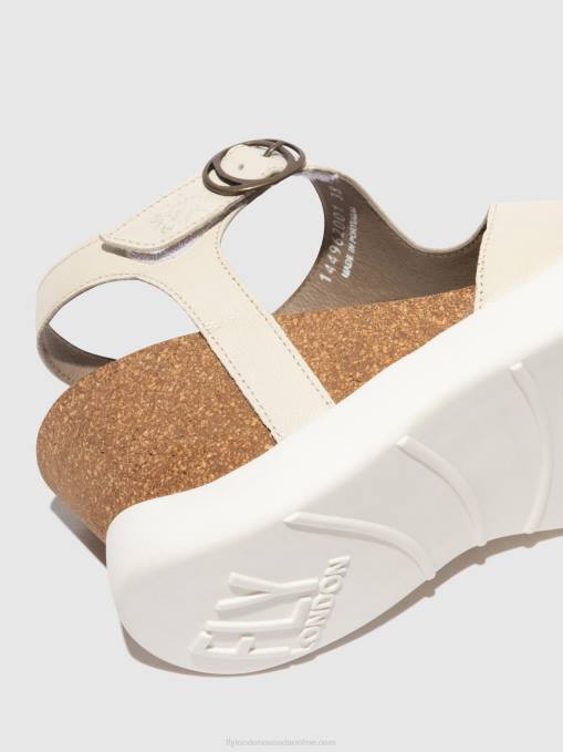 Buckle Sandals GOVA962 Fly London Women OFFWHITE 0JLR494