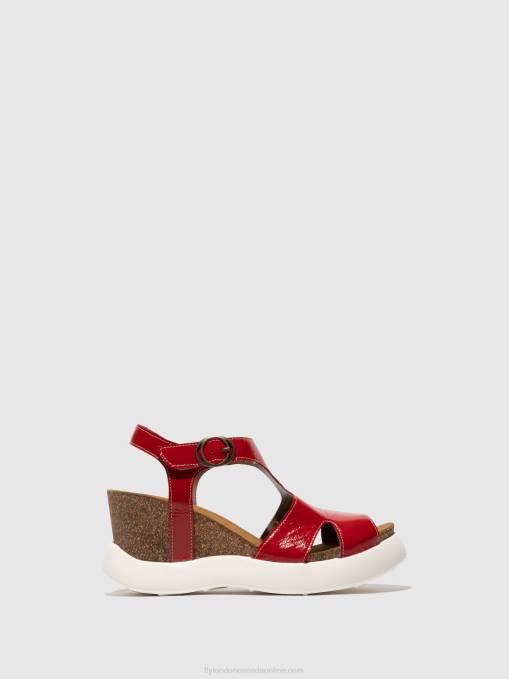 Buckle Sandals GOVA962 Fly London Women RED 0JLR495