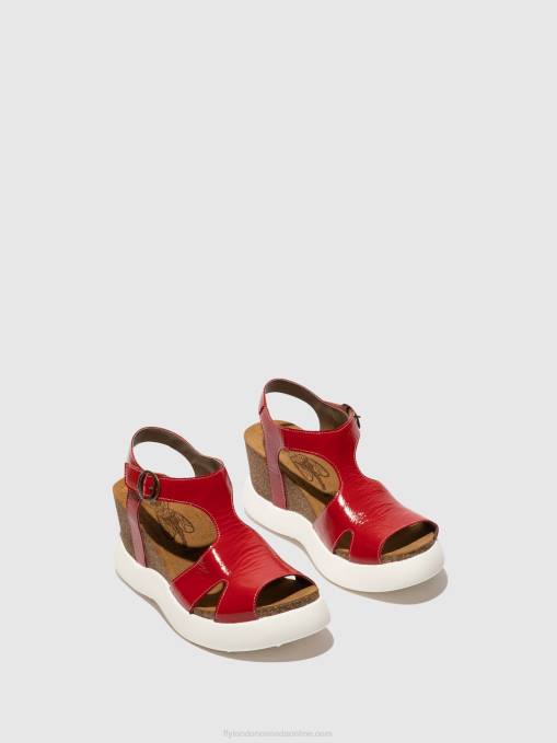 Buckle Sandals GOVA962 Fly London Women RED 0JLR495