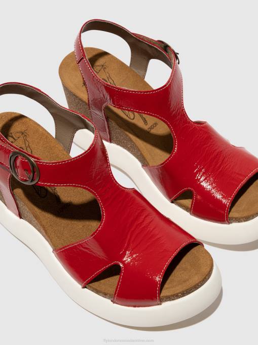 Buckle Sandals GOVA962 Fly London Women RED 0JLR495