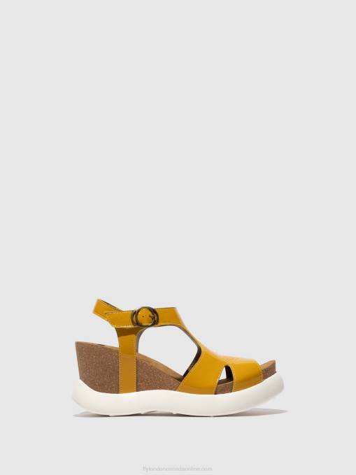 Buckle Sandals GOVA962 Fly London Women YELLOW 0JLR496