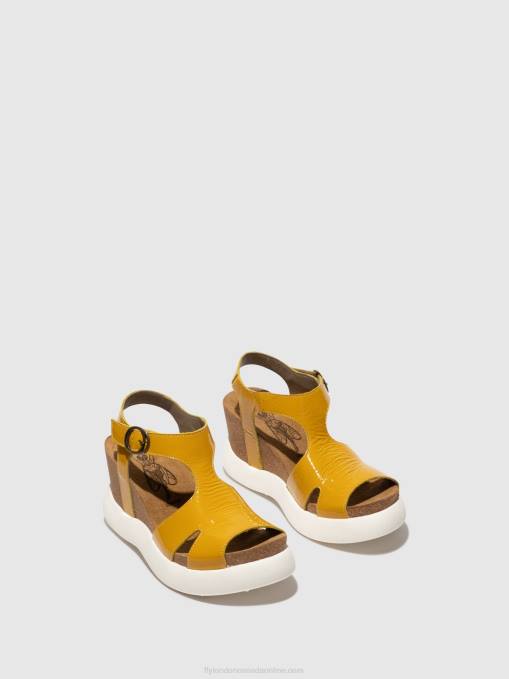 Buckle Sandals GOVA962 Fly London Women YELLOW 0JLR496