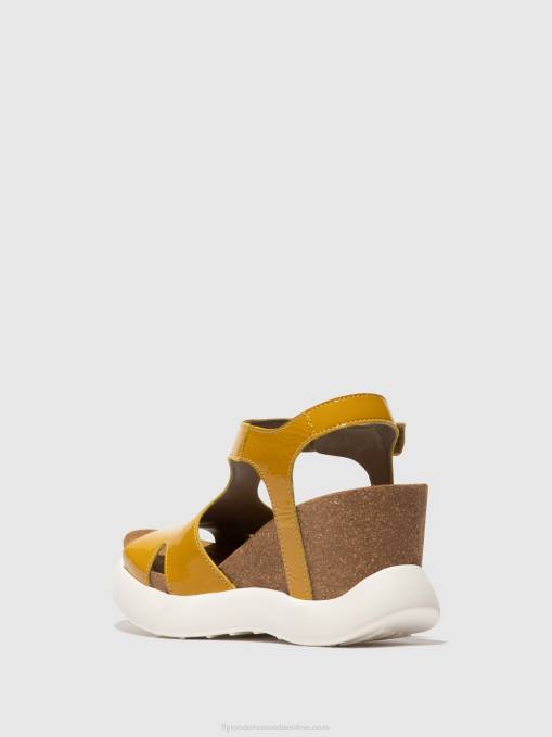 Buckle Sandals GOVA962 Fly London Women YELLOW 0JLR496