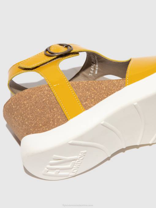 Buckle Sandals GOVA962 Fly London Women YELLOW 0JLR496