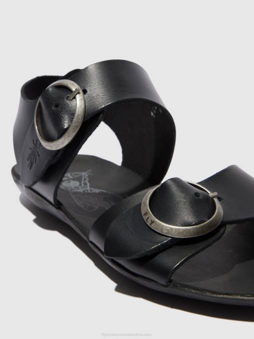 Buckle Sandals MASA757 Fly London Women BRIDLE BLACK 0JLR608