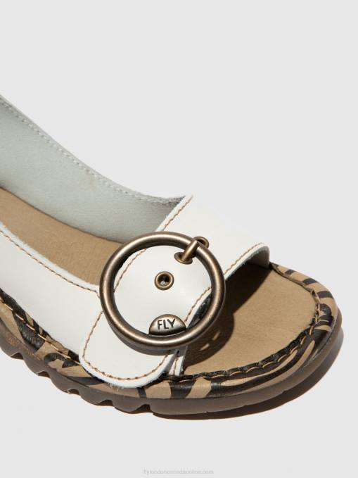 Buckle Sandals TRAM723 Fly London Women OFFWHITE 0JLR614