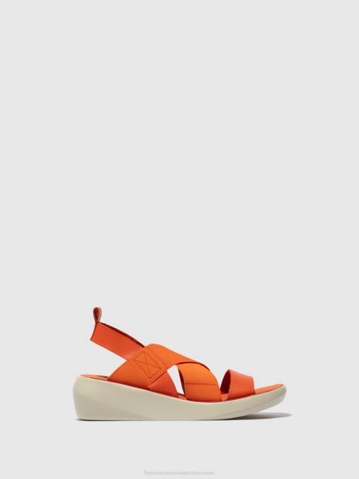 Crossover Sandals BAJI848 Fly London Women CORAL 0JLR590