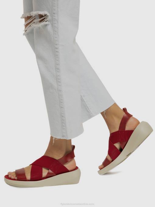 Crossover Sandals BAJI848 Fly London Women RED 0JLR591