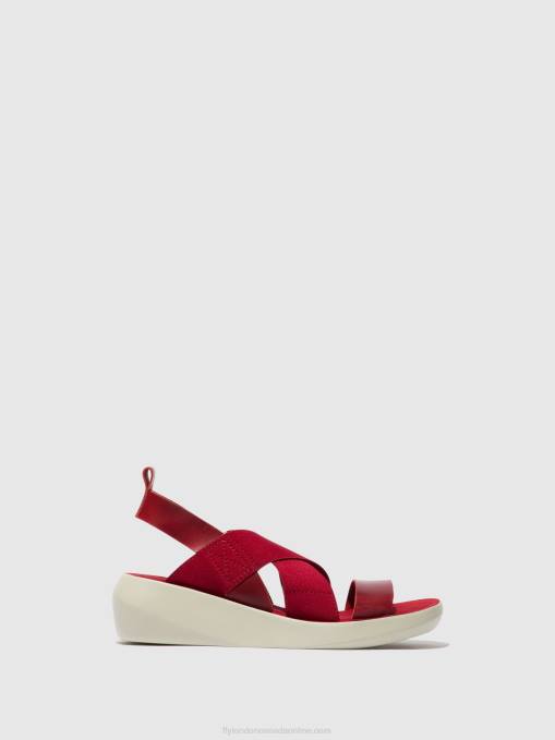 Crossover Sandals BAJI848 Fly London Women RED 0JLR591