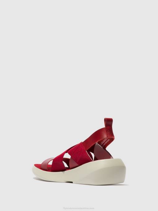 Crossover Sandals BAJI848 Fly London Women RED 0JLR591