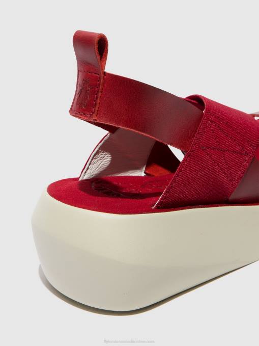 Crossover Sandals BAJI848 Fly London Women RED 0JLR591
