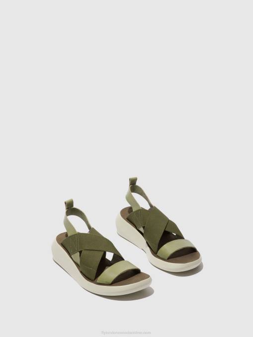 Crossover Sandals BAJI848 Fly London Women SMOG 0JLR592