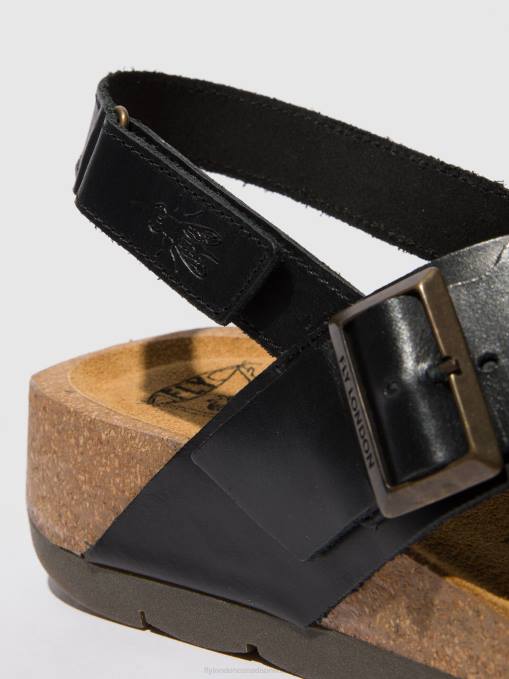 Crossover Sandals CHLO852 Fly London Women BLACK 0JLR588