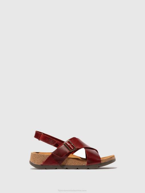 Crossover Sandals CHLO852 Fly London Women RED 0JLR589