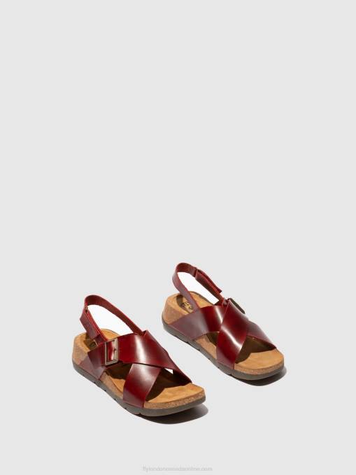 Crossover Sandals CHLO852 Fly London Women RED 0JLR589