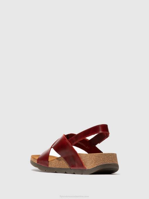 Crossover Sandals CHLO852 Fly London Women RED 0JLR589