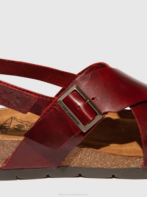 Crossover Sandals CHLO852 Fly London Women RED 0JLR589
