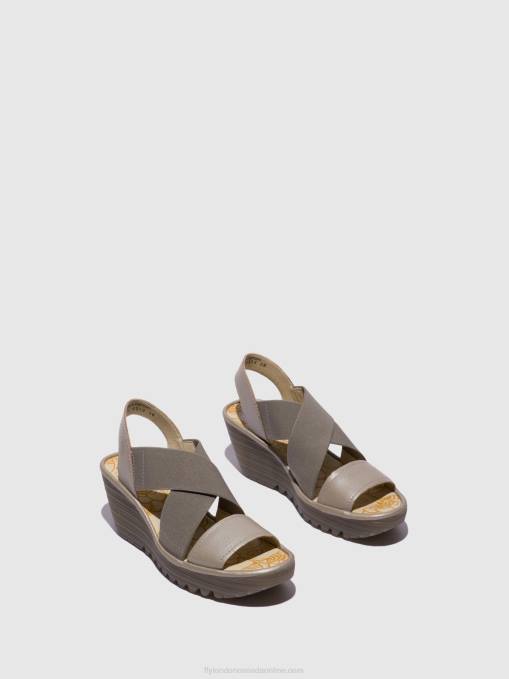 Crossover Sandals YAJI888 Fly London Women SILVER 0JLR615