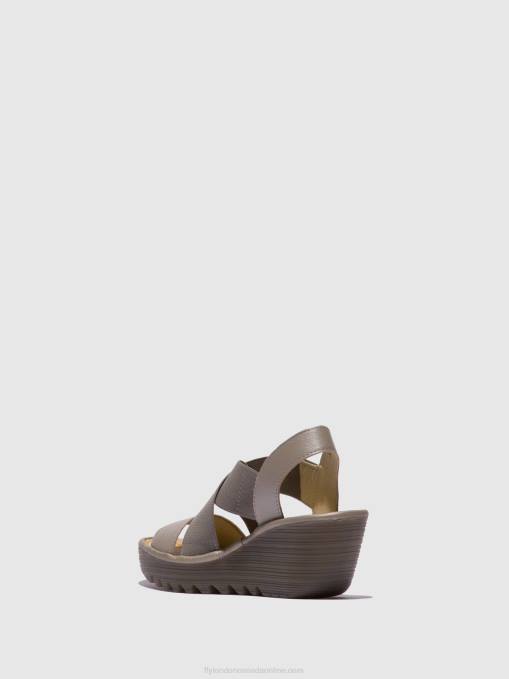 Crossover Sandals YAJI888 Fly London Women SILVER 0JLR615