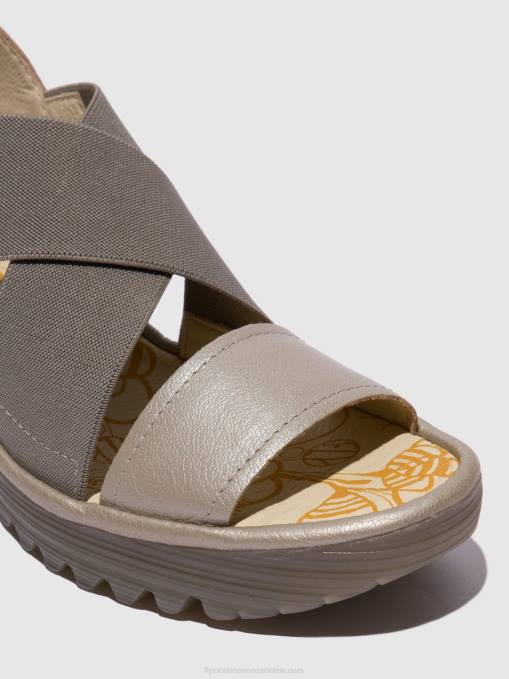 Crossover Sandals YAJI888 Fly London Women SILVER 0JLR615