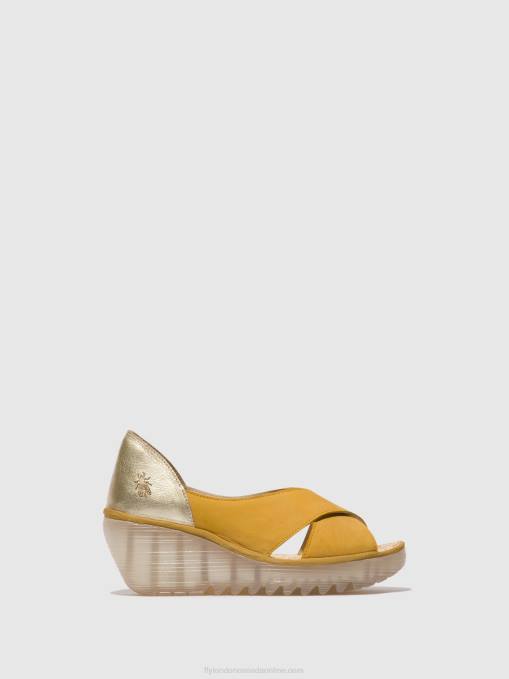 Crossover Sandals YOMA307 Fly London Women BUMBLEBEE/GOLD 0JLR490