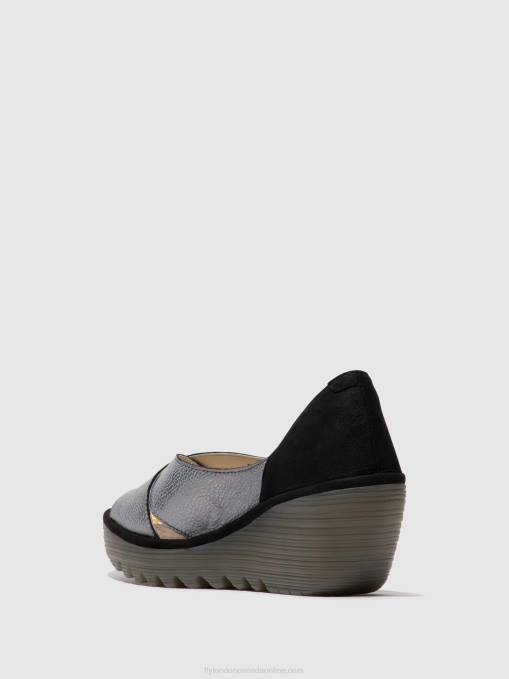 Crossover Sandals YOMA307 Fly London Women GREY/BLACK 0JLR560