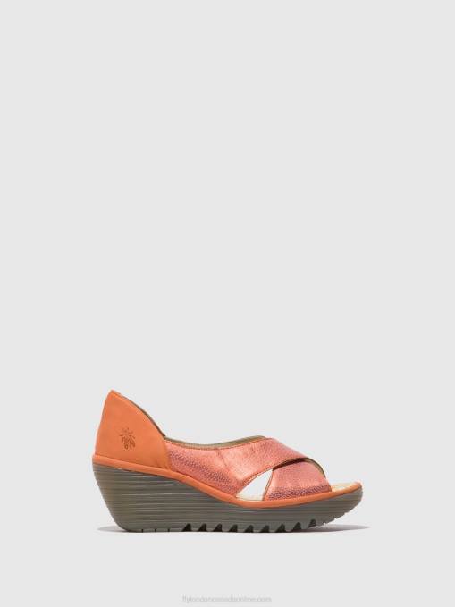 Crossover Sandals YOMA307 Fly London Women SALMON/PEACH 0JLR564